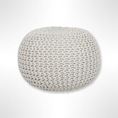 Grand pouf tricoté Ls Lychee (22 x 22 x 16 po)