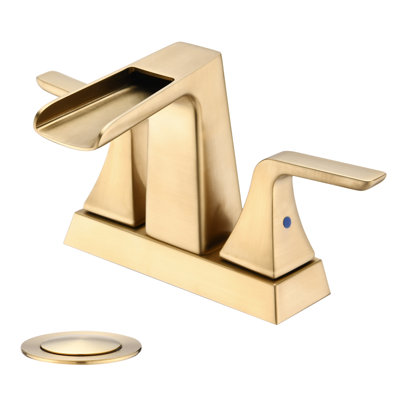 2-handle Bathroom Faucet with Drain Assembly