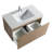 Hood-5N 36.00 In. W X 19.80 In. D X 20.00 In. H  Wall Mounting Bath Vanity In Natural Wood With White Single Sink