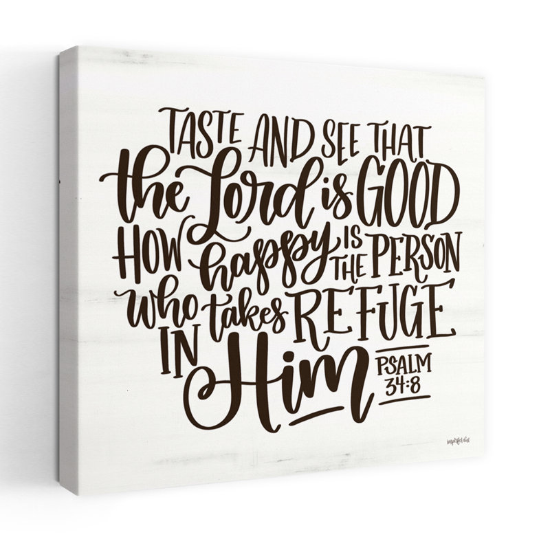 Taste And See Modern Farmhouse Typography Modern Farmhouse Art, 18" H x 18" W