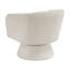 Fauteuil d'appoint pivotant moderne avec revêtement beige et structure en bois massif-134487929