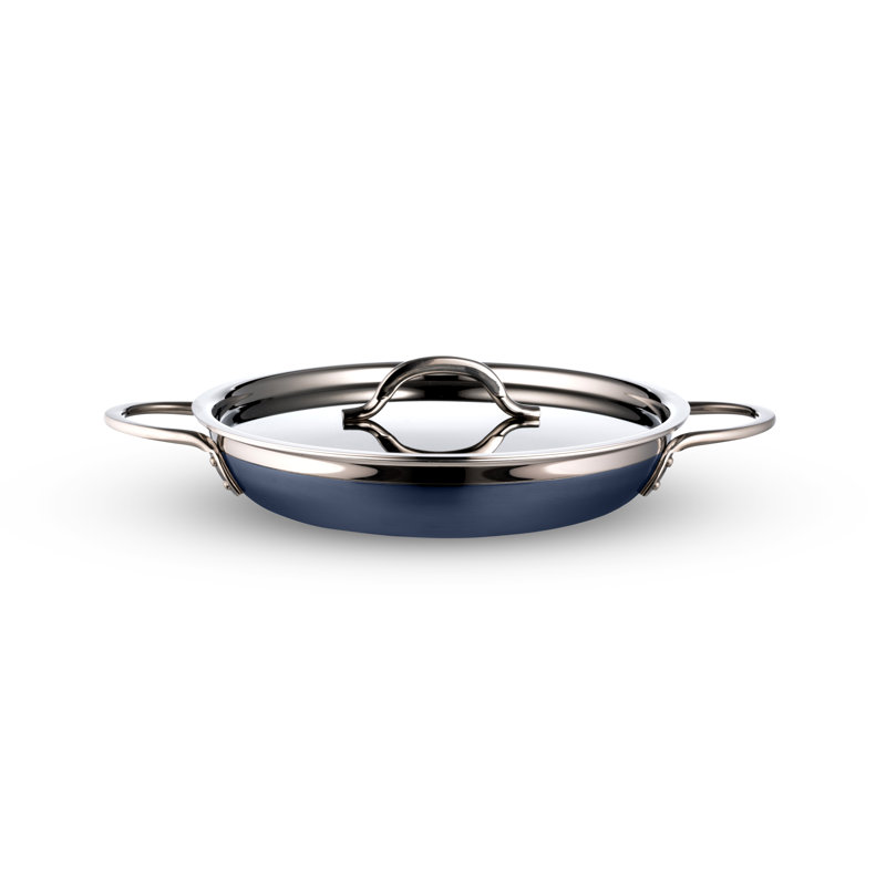 Sauteuse en acier inoxydable avec couvercle Bon Chef, Bleu de cobalt, 3,13 pte