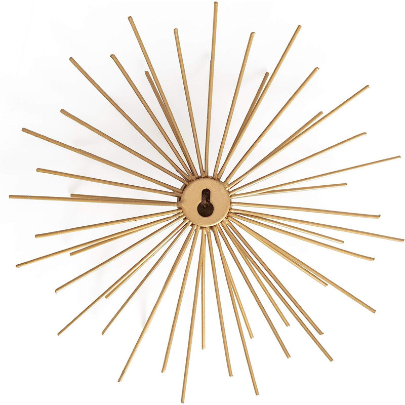 Modern Abstract Wall Decor on Metal, Gold