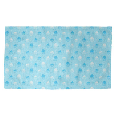 Tapis bleu/zone blanche petits gâteaux Avicia