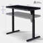 Almena Glass Top Standing Desk with Drawers & Wireless Charging-1211360401