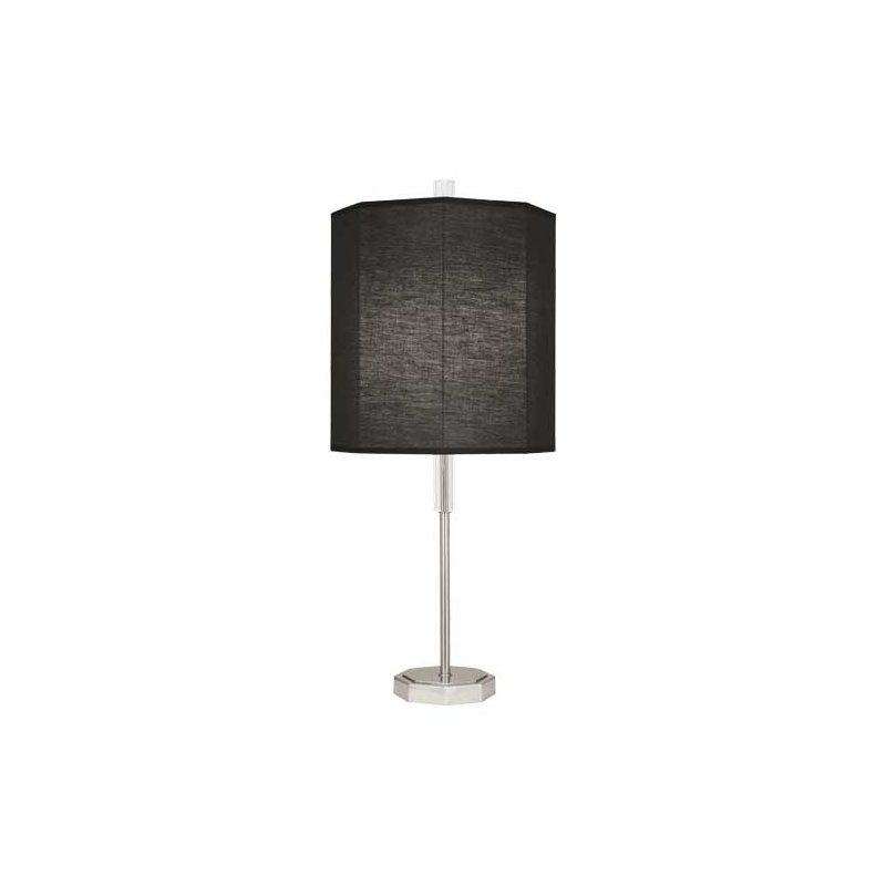 Kate Table Lamp, Polished Nickel/Raven Black