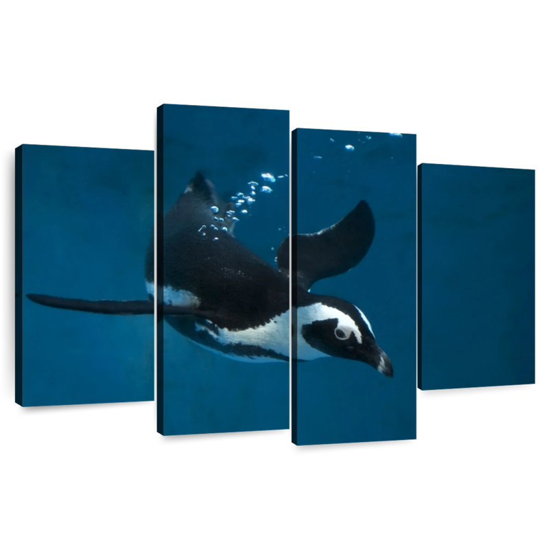 Brampt Swimming Penguin, 48"H x 75"W