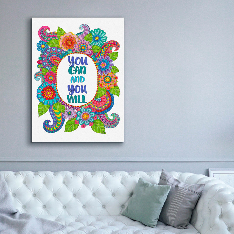 «Inspirational Quotes 7» par Hello Angel, art mural sur toile, H 54 po x l 40 po x P 1,5 po