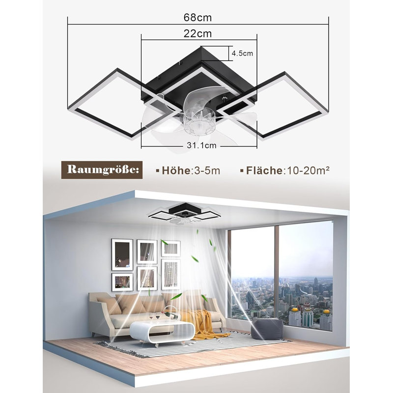 Ceiling Fan with LED Lights