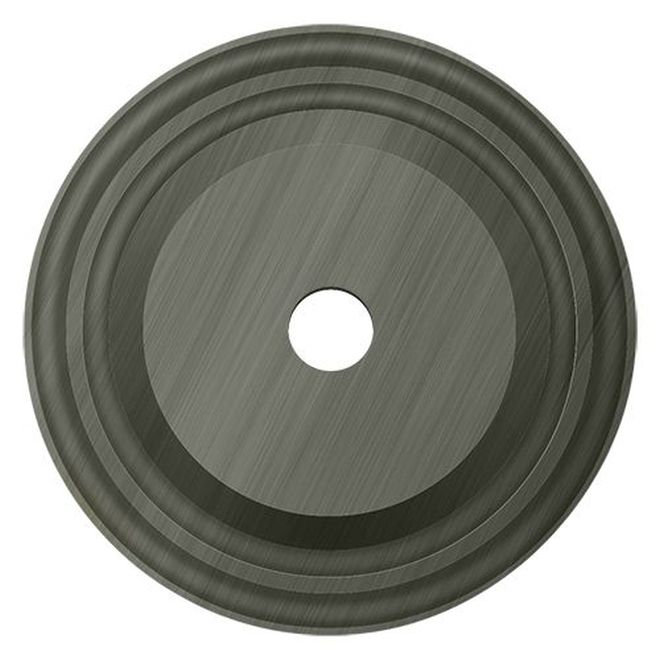 Metal Knob Backplate, Antique Nickel