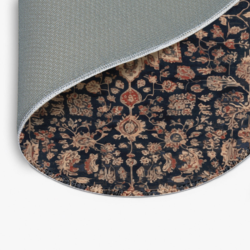 Tapis d'intérieur et d'extérieur brun Persian, Rond 5 pi