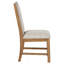Chaise d'appoint de salle à manger rembourrée brun naturel Survista (ensemble de 2)