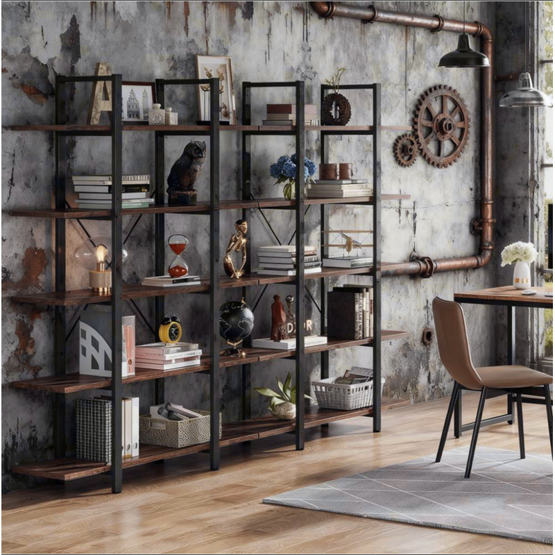 Bibliothèque à 5 niveaux H 72 po x l 12 po x L 47 po