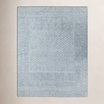 Christie Blue Cream Hand-Tufted Geometric Rug