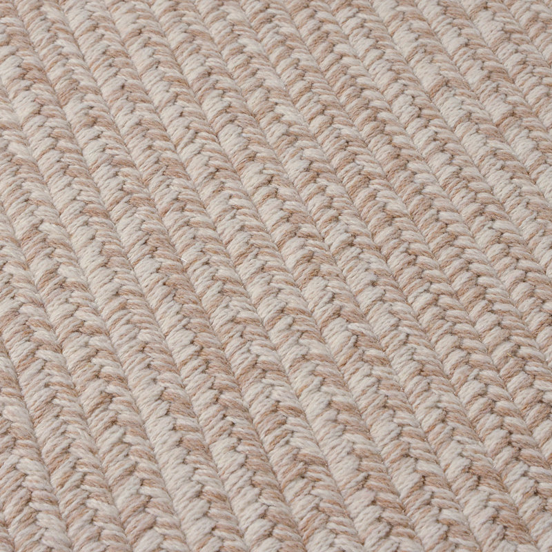 Tapis beige tressé Guntram, Carré 9 pi