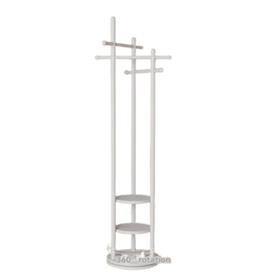 Rotatable Solid Wood Clothes And Hat Stand