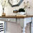 Multi-functional drawer wooden console table