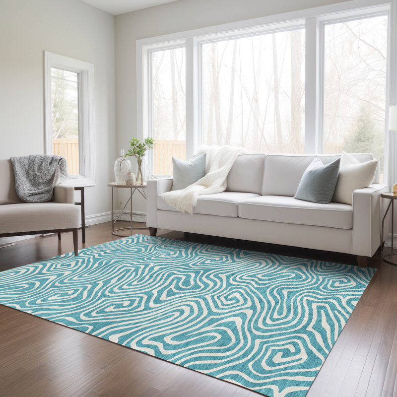  Machine Washable Indoor/Outdoor Chayden ACN1020 Gold Rug, Rectangle 2'6" x 3'10"