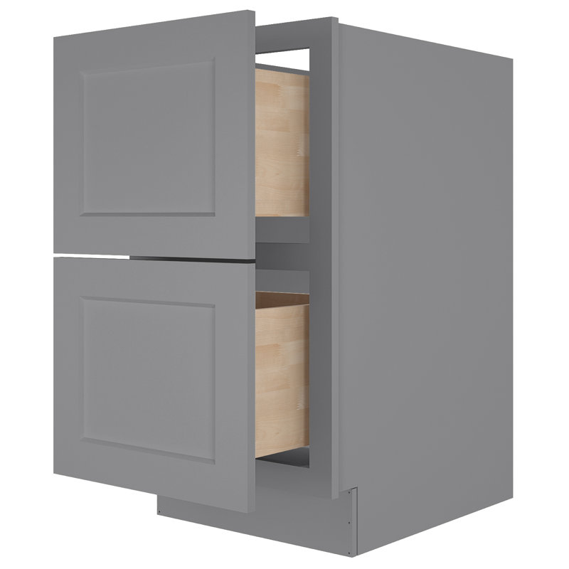 Homlux Standard Base Cabinet, 34.5" H x 18" W, Shaker Greystone