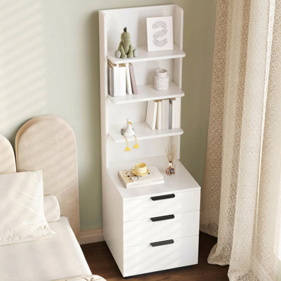 51.2" Multimedia Storage Cabinet, Cream White, Living Room