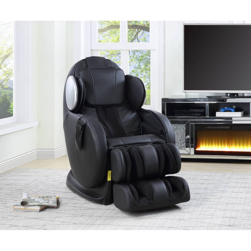 Fauteuil de massage en cuir synthétique Pacari, Noir
