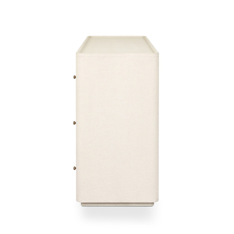 Paula 6 - Drawer Dresser, Beige Painted Linen