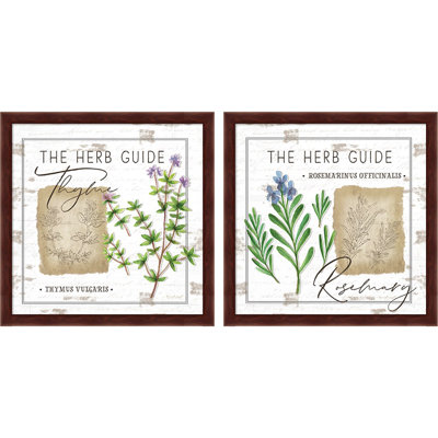 " Herb Guide - Thyme & Rosemary " by Jennifer Pugh 2 - Pieces
