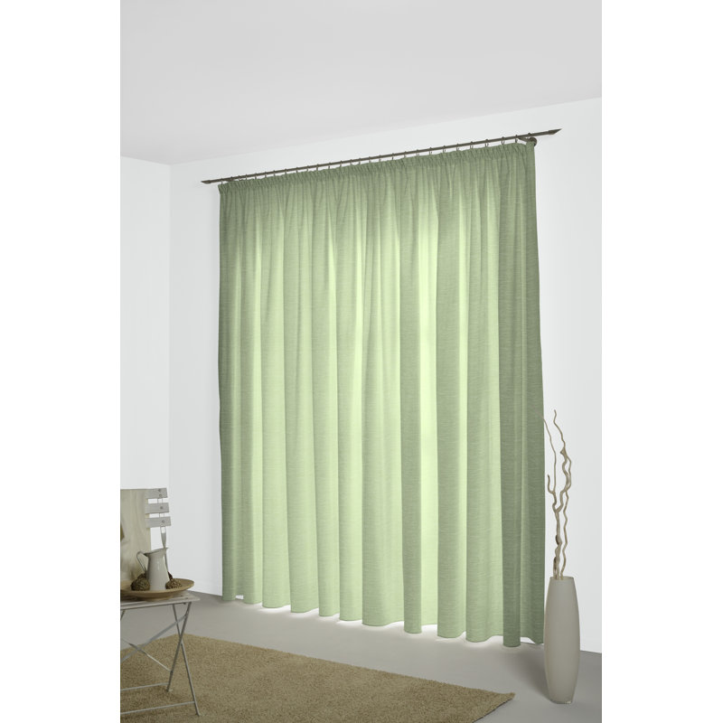 Breedlove Room Darkening Curtain Single Panel, Light green, 225cm H x 270cm W