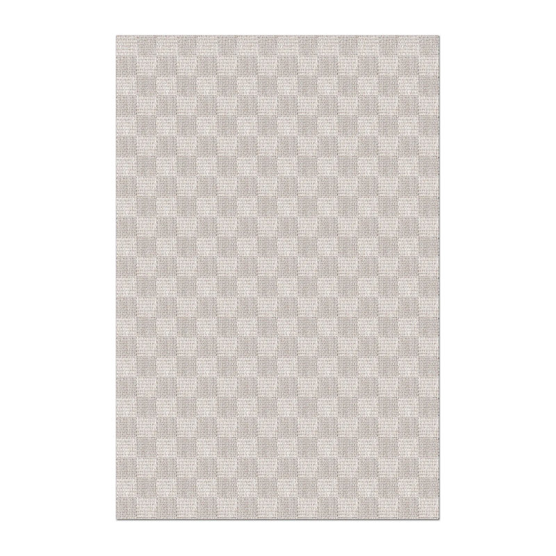 Cotton Abstract Indoor Rug, Square 6'7" x 6'7"