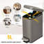 Calmar Steel Step On Kitchen Trash Can - 5L-1065943612
