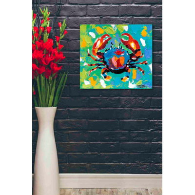 «Seaside Crab I» par Carolee Vitaletti, art mural sur toile
