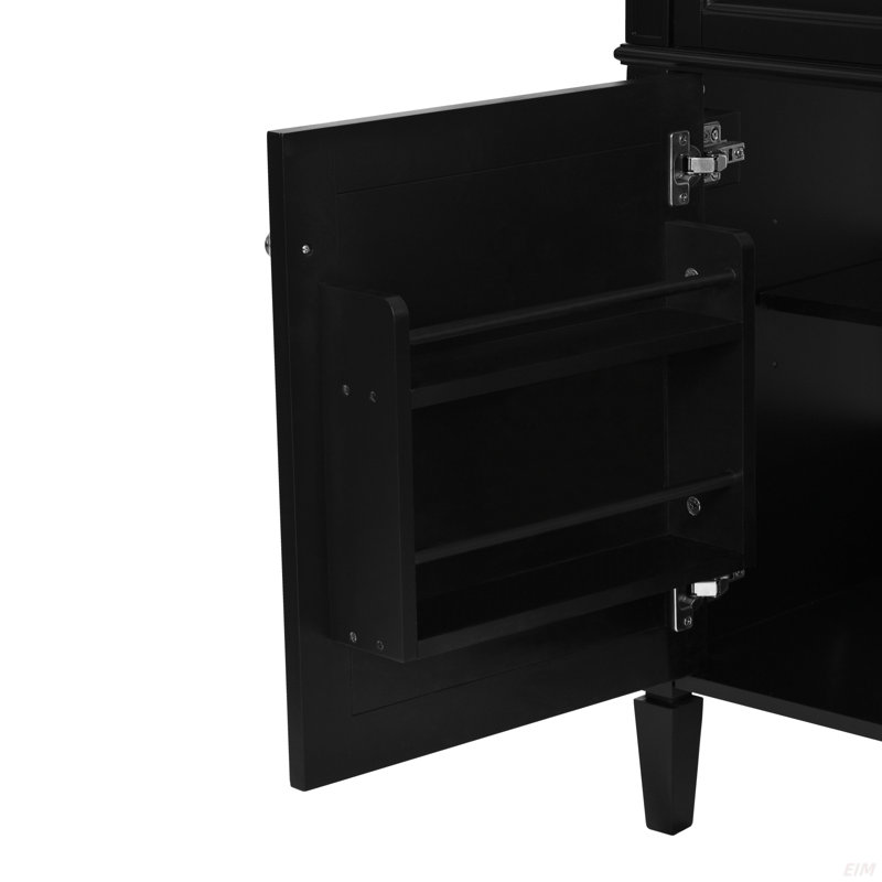 Meuble-lavabo de salle de bain sans lavabo supérieur, armoire de rangement moderne avec 2 tiroirs et un tiroir basculant, 36"