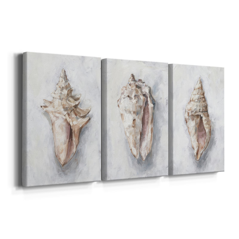 «Tree Texture Triptych I» - Toile tendue avec châssis sur mesure - 3 pièces, H 12 po x l 24 po