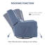 Fauteuil inclinable et oscillant pivotant en chenille de 32,8 po de large Tucker-1120822754