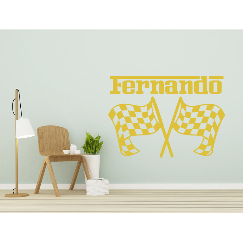 Adhésif décoratif drapeaux à carreaux, H 42 po x l 60 po, Doré