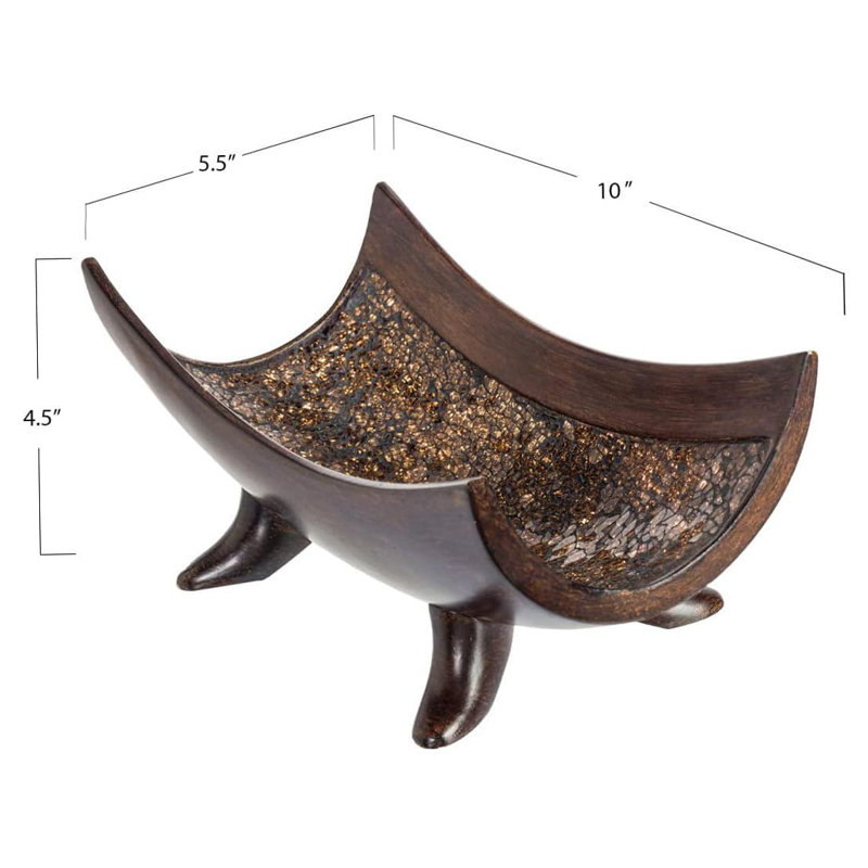 Ceramic Decorative Bowl, Brown