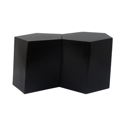 Modern Coffee Table , Black Finish, Geometric Design, Multipurpose, No Assembly Required 2 Artistic, Black, And Functional,