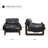 Esmiralda 35.83'' W Full-grain Genuine Leather Accent Lounge Armchair with Ash Wood Frame-103340481