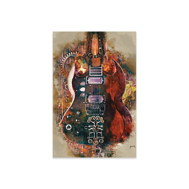 Winston Porter Tony Iommi's Steampunk Guitar On Plastic / Acrylic by ...