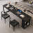 Black Rectangular Solid Wood desk-2133992606