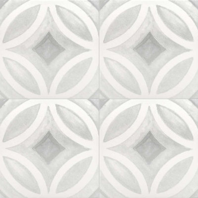 Cadence 6" x 6" Patterned Matte Porcelain Floor and Wall Tile