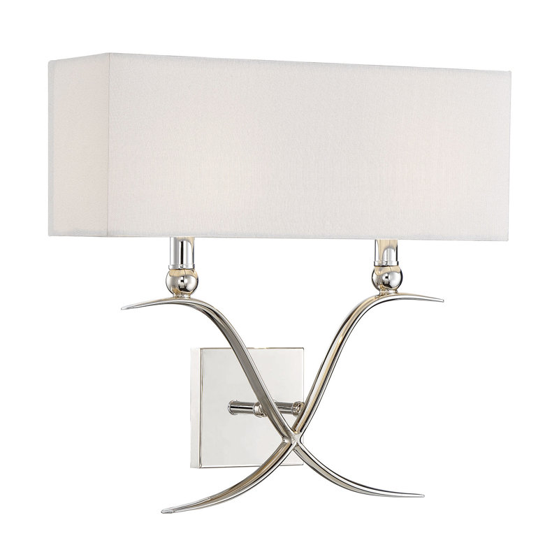 Barrington Armed Sconce, Polished Nickel