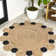 Adwin Two-Tone Jute Hippy Circle Natural/Black Rug