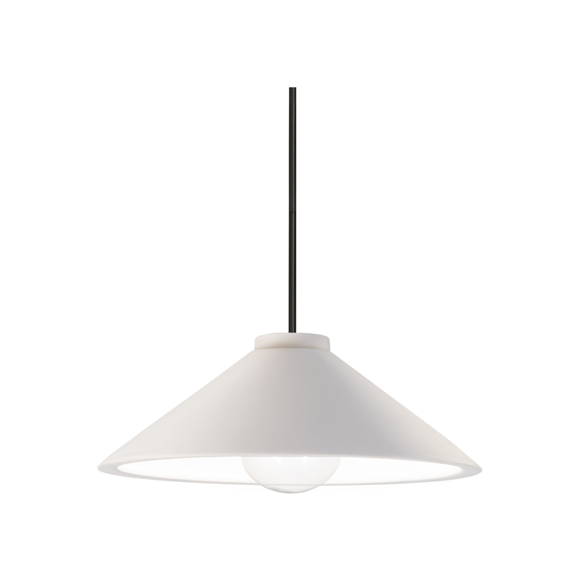1 - Light Cone Cone LED Pendant with Metal Accents, Antique Silver, Matte Black