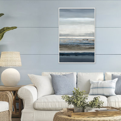 Shoreline Echoes Abstraction Framed Giclee, design by Hannah Dawson