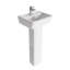 White Stone Railway 855mm L x 450mm W White Ceramic Rectangular Sink with Overflow