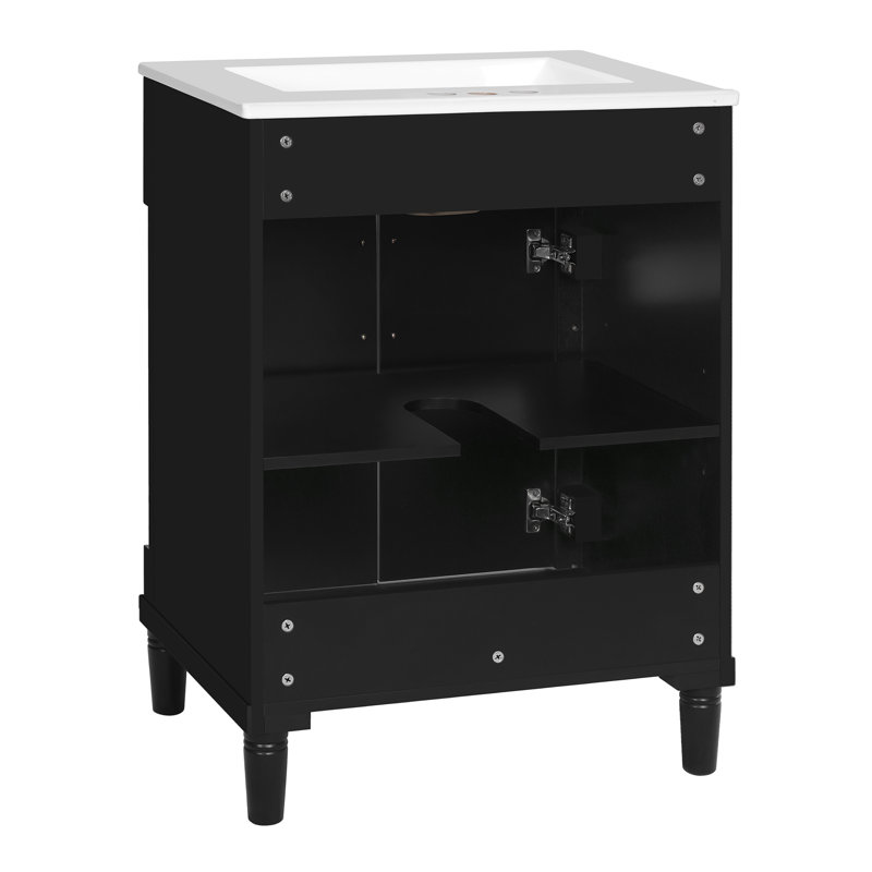 Meuble-lavabo 24 po avec comptoir en céramique