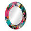 Rose et turquoise abstrait Enigma II - miroir abstrait, miroir mural décoratif moderne, impression d'art en métal-121387257-121387888