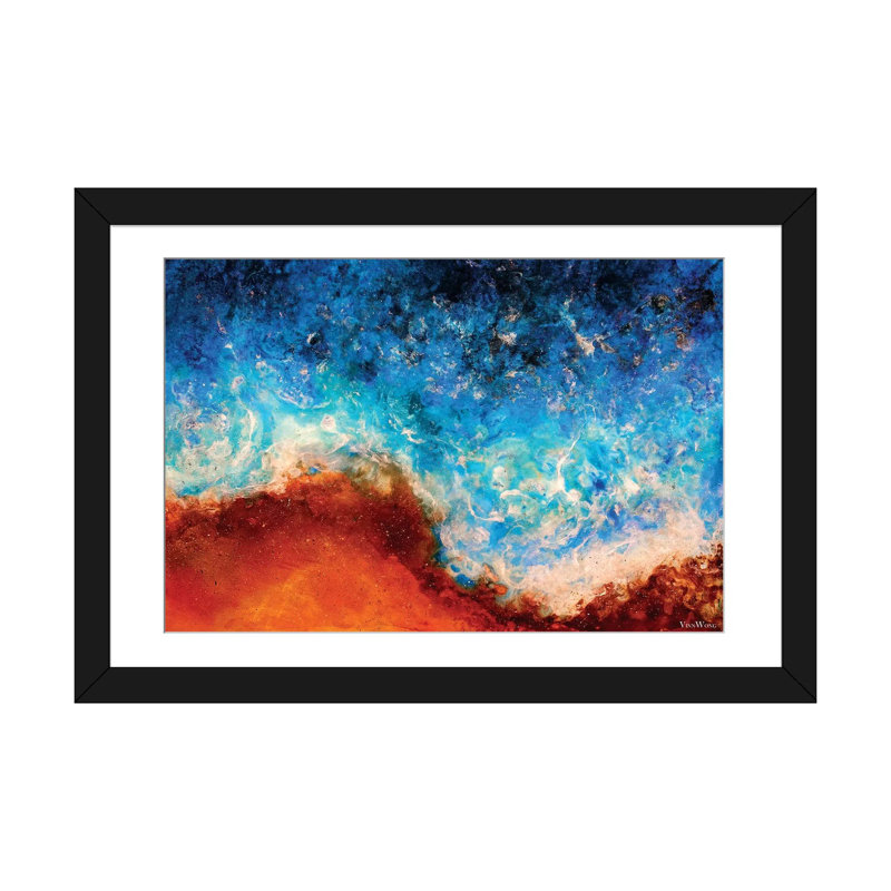 « intemporelle », reproduction d’art sur toile tendue, H 24 po x l 32 po x P 1 po, Papier beaux-arts encadré noir, Blanc