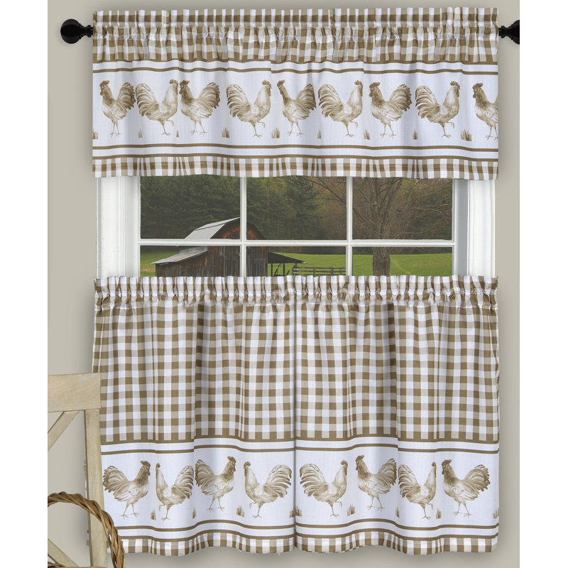 Harville Tailored Window Valance, Taupe, 58" W x 36" L